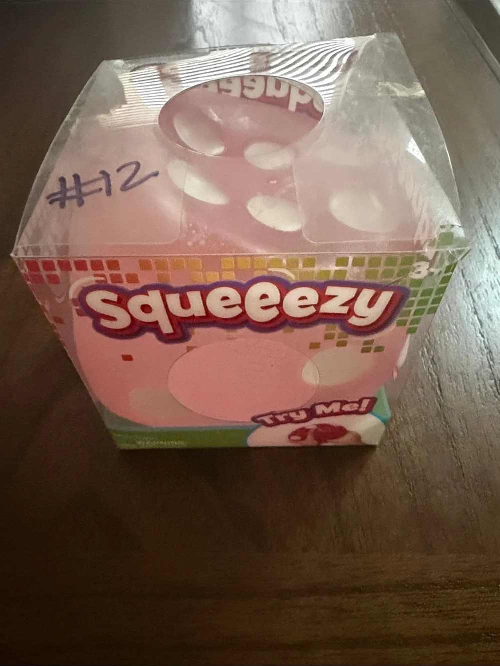 Rare find New Squeezy Pink Glitter dice, by squeezy.